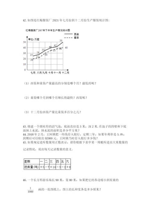 六年级小升初数学应用题50道含答案（综合题）.docx