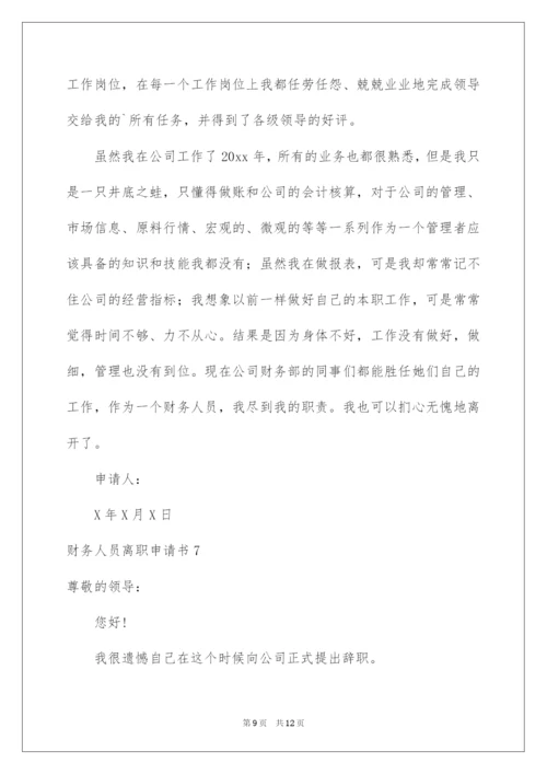 2022财务人员离职申请书.docx