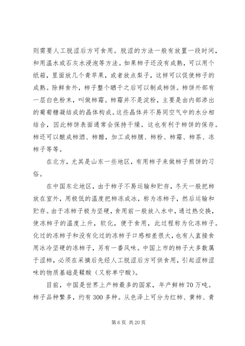 关于举办第一届金秋柿子节的申请报告.docx