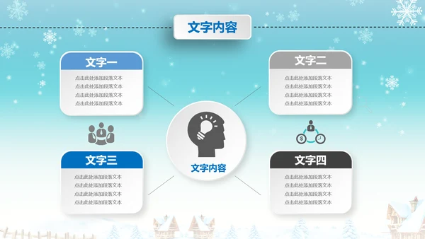 圣诞节圣诞快乐PPT模板冬季平安夜