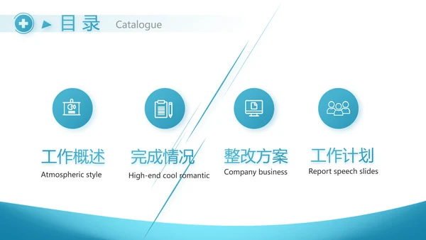 蓝色医疗医药公司工作总结PPT