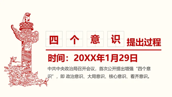 增强四个意识争做合格党员PPT模板