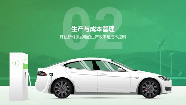 绿色商务风新能源行业年终总结PPT模板