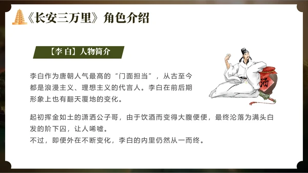 长安三万里通用PPT模板