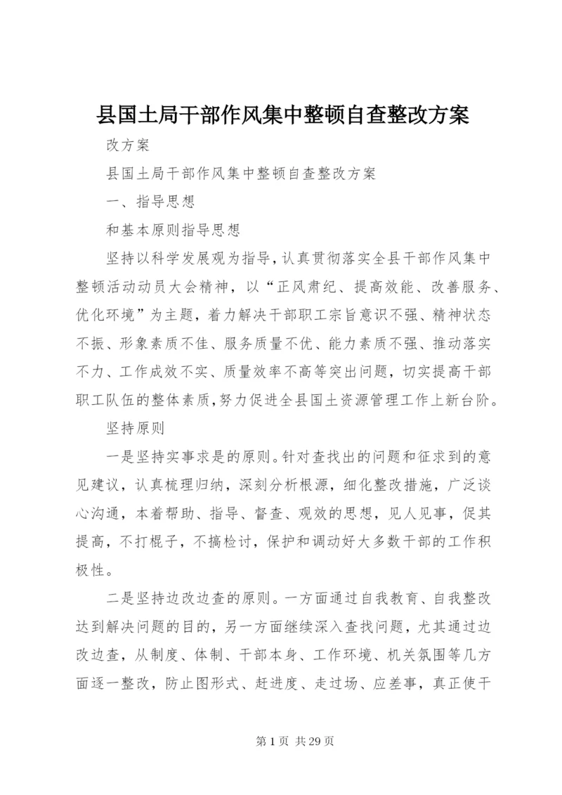 县国土局干部作风集中整顿自查整改方案.docx