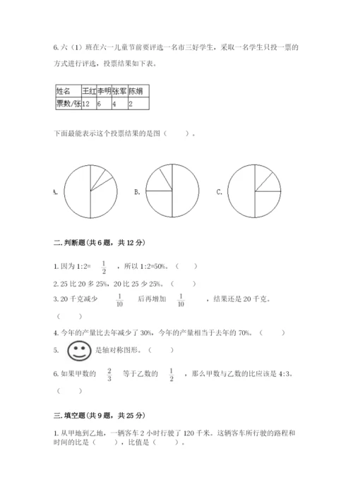 小学数学六年级上册期末考试试卷含答案【完整版】.docx