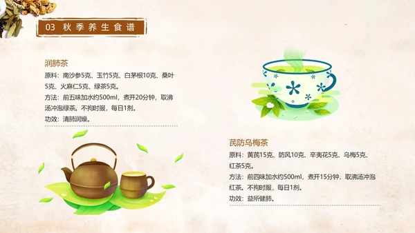 棕色简约中国风实拍笔刷秋季养生中医养生动态PPT