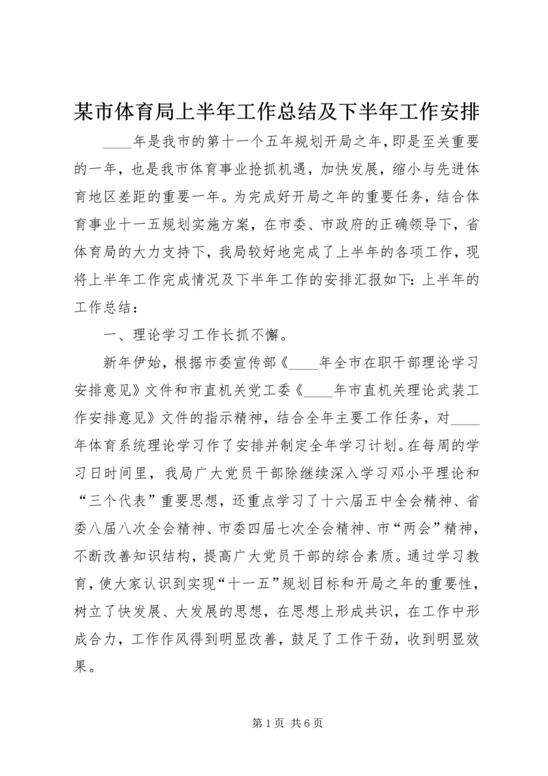 某市体育局上半年工作总结及下半年工作安排 (5).docx