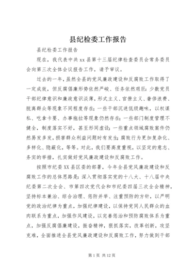 县纪检委工作报告.docx