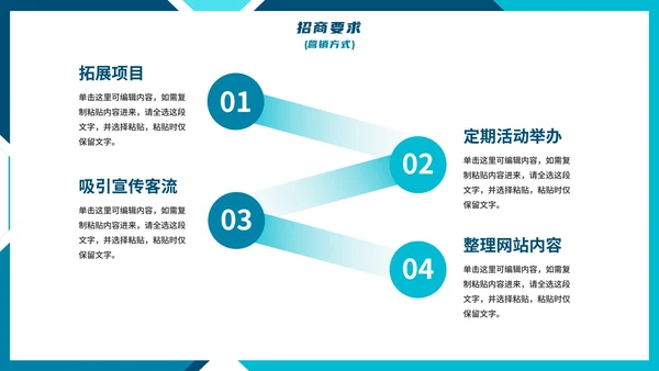 商务几何蓝色实景项目招商引资计划书PPT模板