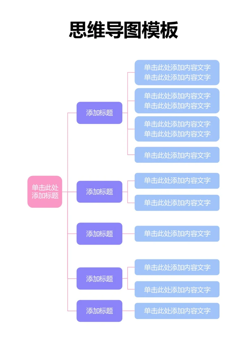 彩色简约思维导图