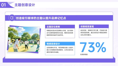紫色营销活动执行指南PPT模板
