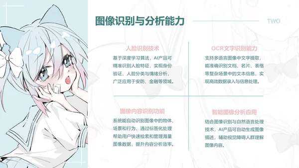 次元少女蓝粉色简约风产品介绍