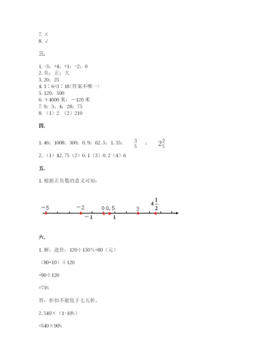 沪教版六年级数学下学期期末测试题（预热题）.docx