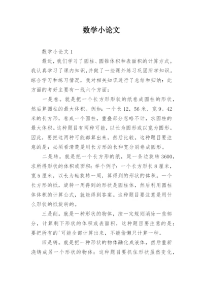 数学小论文精编.docx