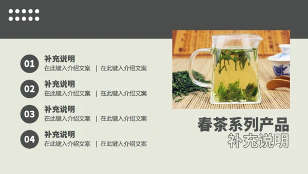 茶业店春茶产品介绍宣传手册通用PPT模板