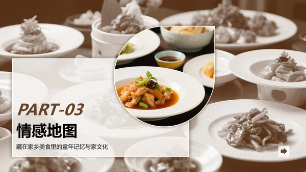 棕色介绍家乡美食PPT模板