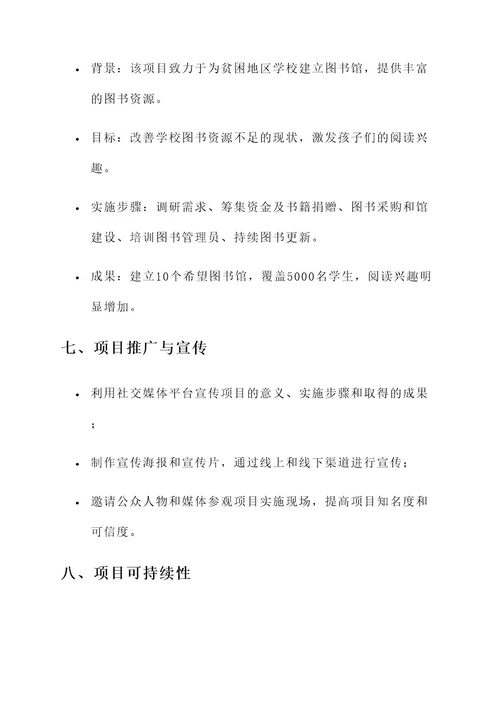 公益项目组成方案