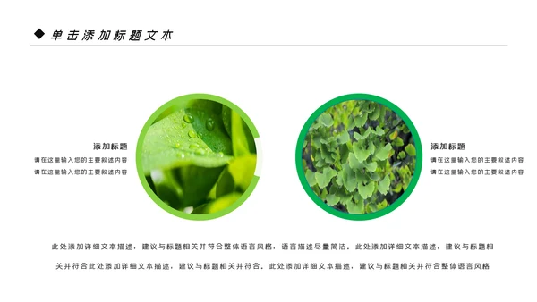 绿色清新生态文明环保低碳和谐社区PPT模板