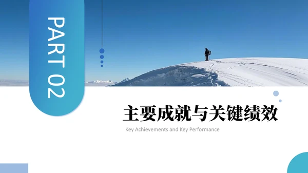 蓝色系商务年终工作汇报PPT模板