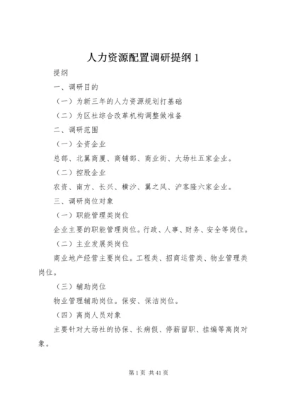 人力资源配置调研提纲1.docx