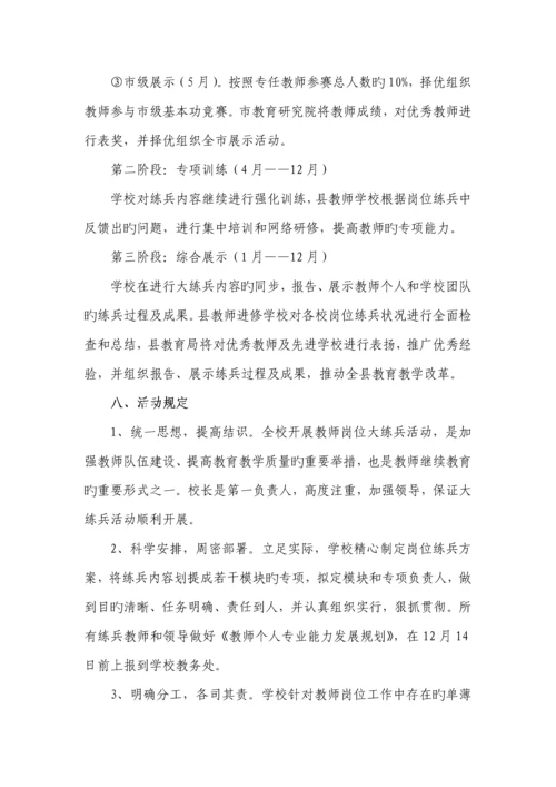 教师岗位大练兵实施专题方案.docx