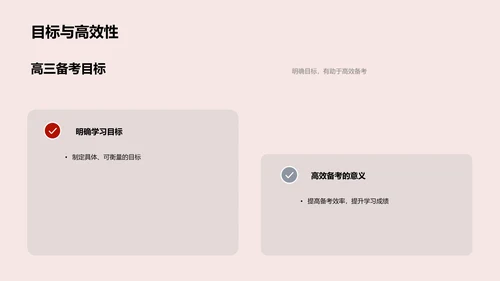 高三备考策略报告PPT模板
