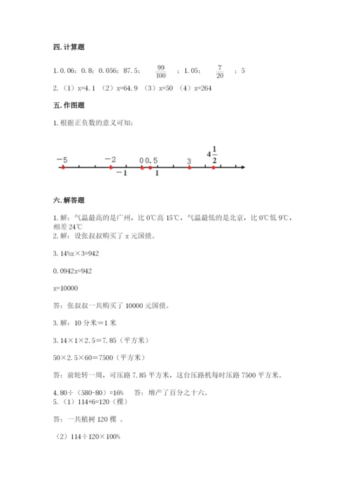 小升初六年级期末试卷及答案【有一套】.docx