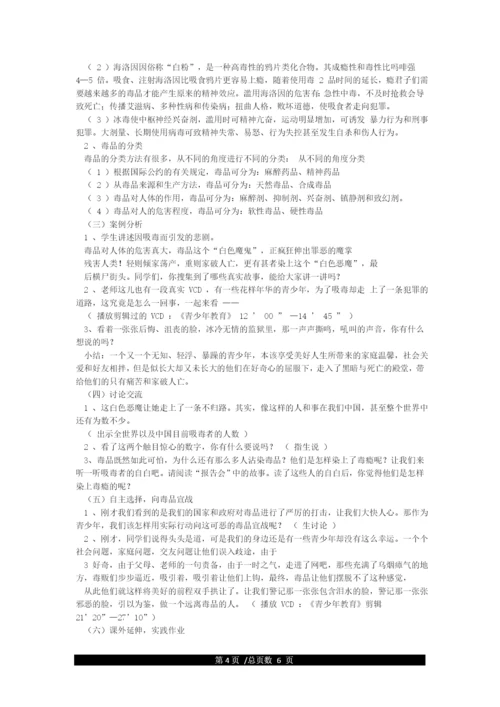 《珍爱生命远离毒品》主题班会教案.docx