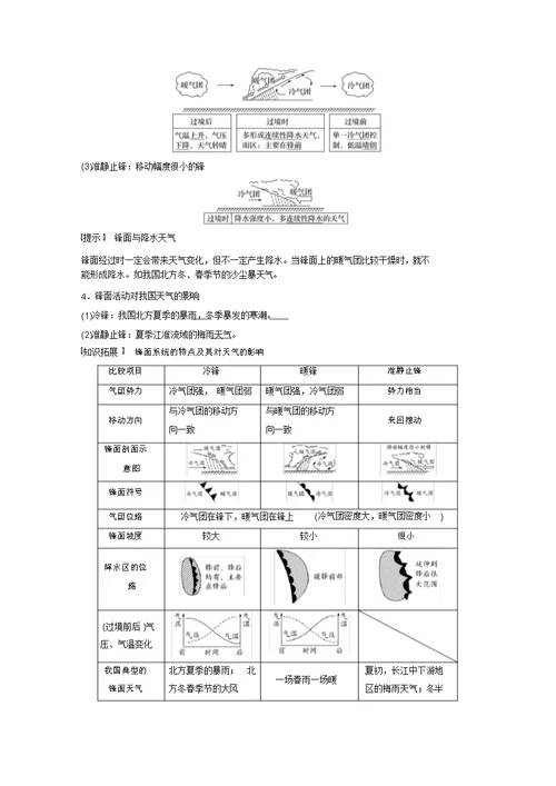 2017高考地理(湘教版)大一轮复习讲义Word文档：必修Ⅰ第3章自然环境中的物质运动和能量交换第10讲要点