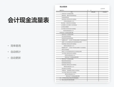 会计现金流量表