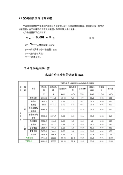 暖通  设计说明书