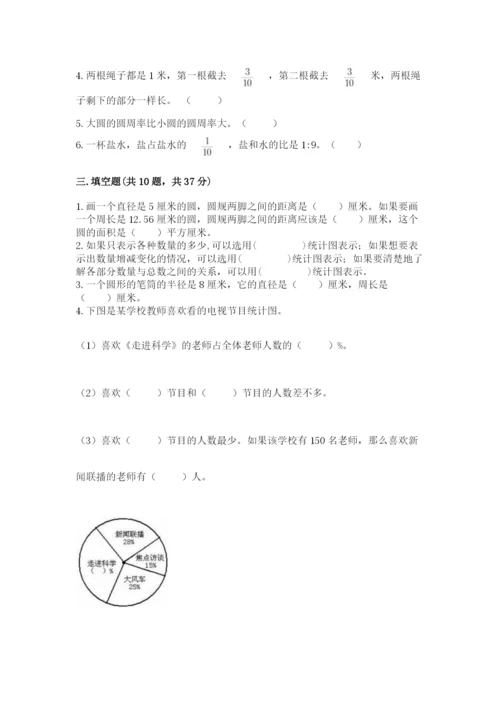 2022六年级上册数学期末考试试卷含答案【黄金题型】.docx