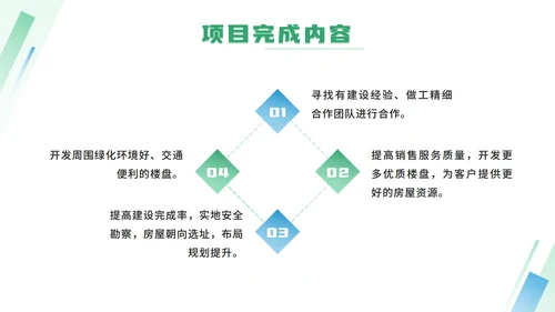 绿色简约年终项目报告ppt模板