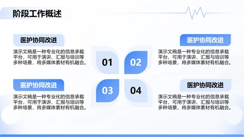 蓝色商务风医生病例汇报PPT模板