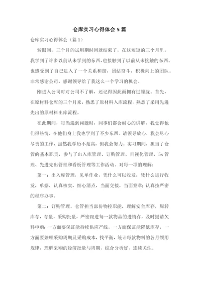 仓库实习心得体会5篇.docx