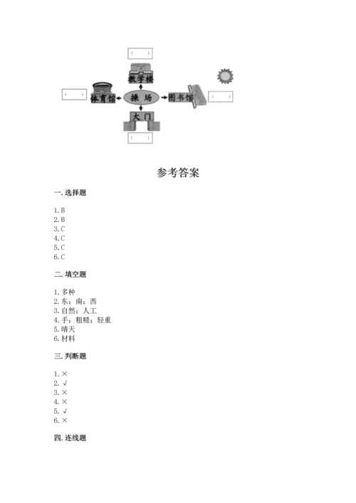 教科版二年级上册科学期末测试卷附参考答案（研优卷）.docx