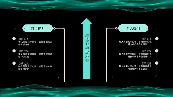 绿色简约风流线数据分析报告PPT模板