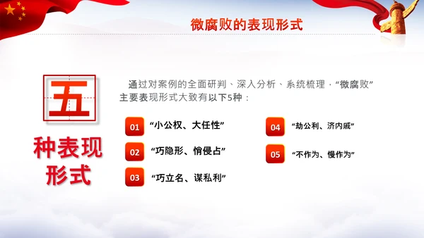 微腐败反腐倡廉从严治党廉洁从业PPT模板