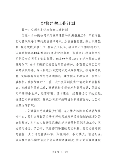 纪检监察工作计划 (16).docx