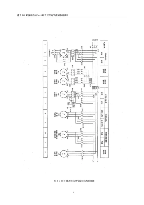 基于PLC和变频器的T610卧式镗床电气控制系统设计-中期论文.docx
