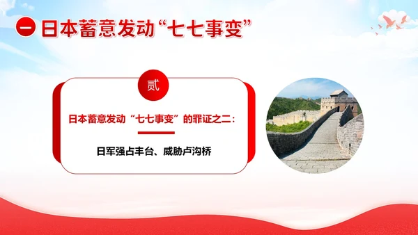 纪念七七事变卢沟桥事变86周年勿忘国耻班会PPT期末家长会