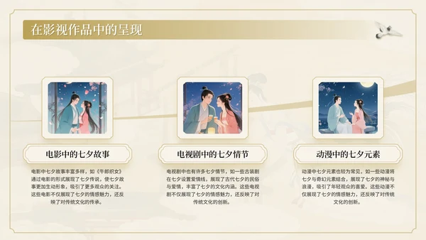 棕色中国风情牵七夕七夕文化讲座PPT模板