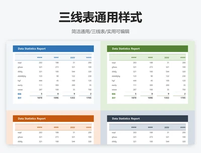 三线表通用样式