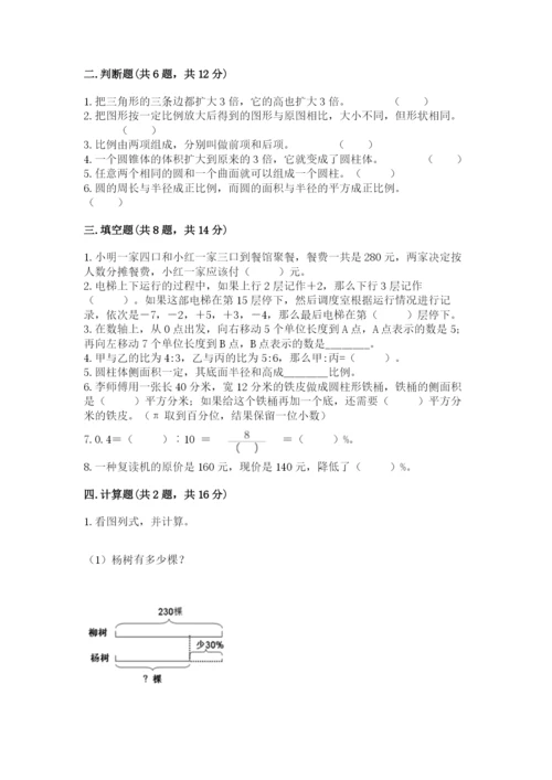 广州市天河区六年级下册数学期末测试卷完美版.docx