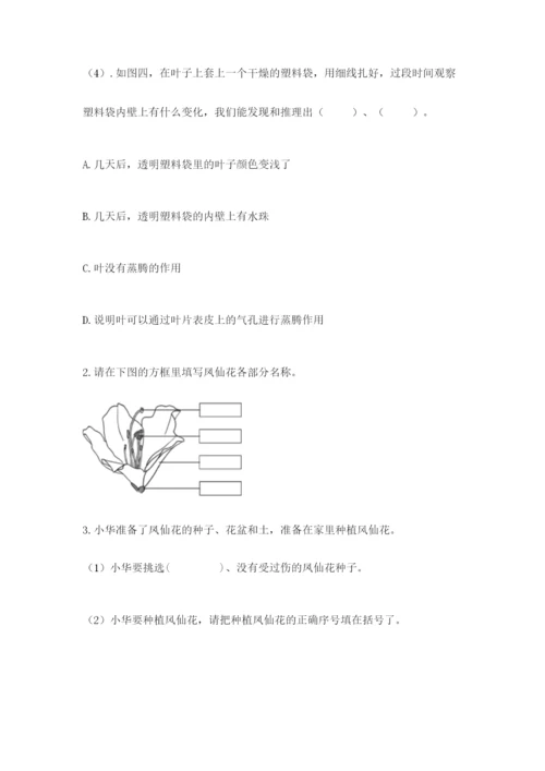 科学四年级下册第一单元植物的生长变化测试卷（名师推荐）.docx