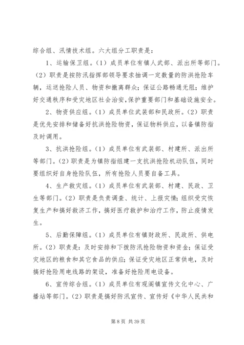 乡镇防汛应急预案5篇.docx