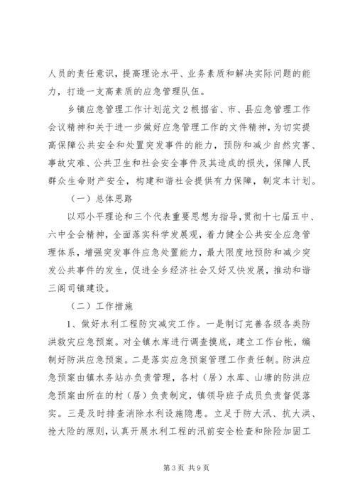乡镇应急管理工作计划.docx