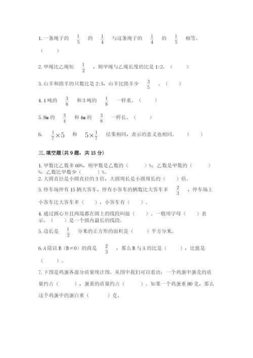 人教版六年级上册数学期末测试卷精品【名师推荐】.docx