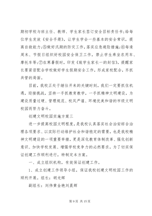 创建文明校园实施方案.docx